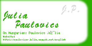 julia paulovics business card